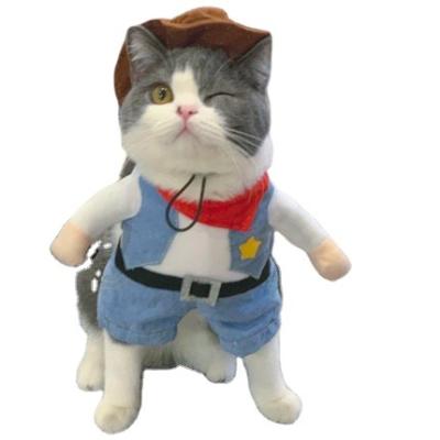 China New Viable Funny Cowboy Halloween Pet Dog Cat Costume Set for sale