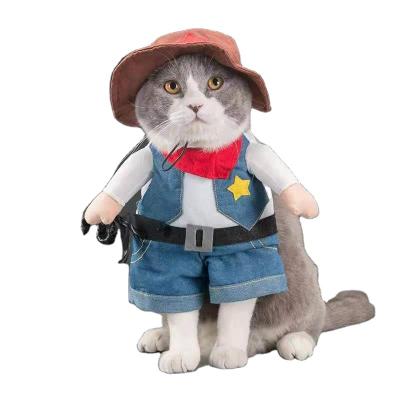 China Viable Funny Cosplay Costume Set For Puppy Cat Dog Party Halloween Dog Clothes for sale