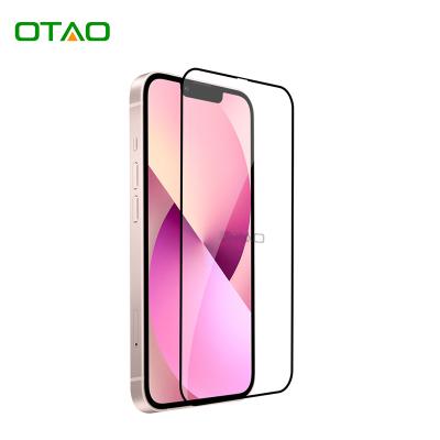 China 9H Hardness OTAO Real Factory Curved Tempered Glass For iPhone13 12 11 Mini Max Film Screen Protector Vidrio Templado Screenprotector Blue for sale