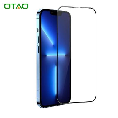 China OTAO 9H Bubble Free Tempered Glass Screen Protector For Iphone 13 12 11 pro Max Xs Xr X Anti-fingerprint 0.33mm ScreenProtecto de 8 7 Mini Plus for sale