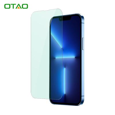 China OTAO Micas De Vidrio Full Glue HD Clear Bubble Free Tempered Glass For iPhone 13 12 11 Pro Max Anti Blue Light Screen Protector for sale