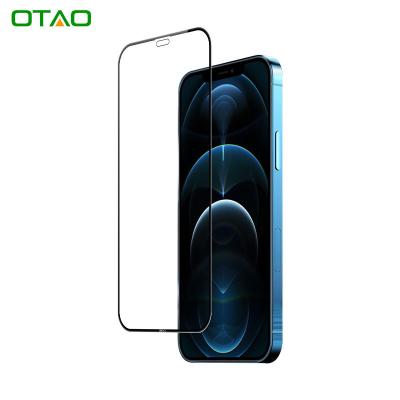 China 9H Hardness OTAO Amazon Top 2.5D Full Glue Tempered Glass For Iphone13 12 11 Volume Max Micas De Vidrio Glass Protective Film Screen Protector for sale