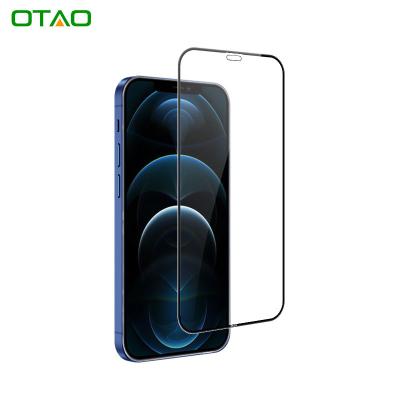 China 9H Hardness OTAO Design 2.5D Free Full Coverage Screen Protector For Iphone13 12 11 Mini Max Curved Tempered Glass Vidrio Templado Para Celular for sale