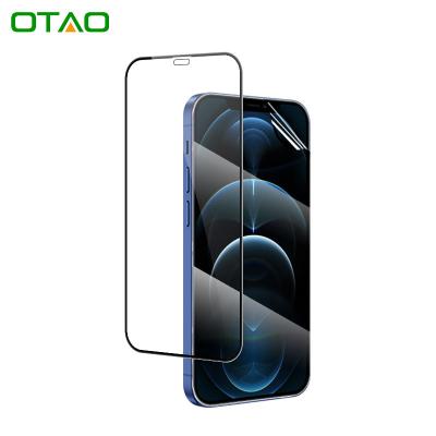 China 9H Blue Ceramic Hardness OTAO OEM Tempered Glass Film Screen Protector Smartphone Screenprotector Phone Installation For Iphone13 for sale