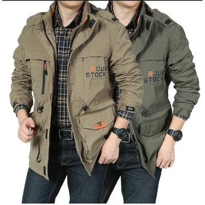 China New Slim Tactical Jacket Men's Letter Printed Hooded Large Size Casual Coats for sale