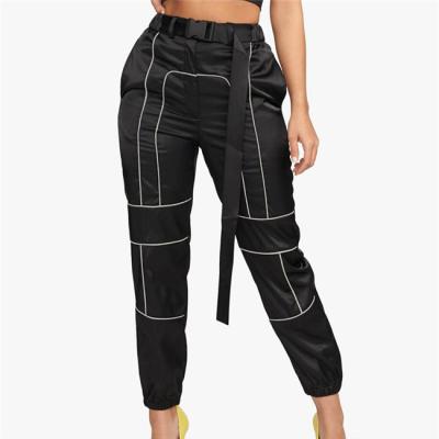 China Hot-sales QUICK DRY 2020 fashionable and personality beamed club wear pant jumpsuits pants women sports reflective pants for sale