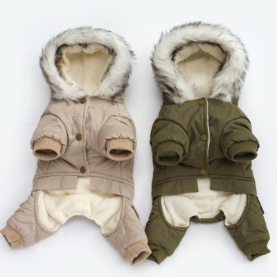 China Winter Autumn Sustainable Dog Cotton-Padded Teddy Bear Dog Clothing Cat Dog Quadruped Pet Clothes Scooter Coat for sale