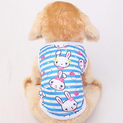 China 2021 Sustainable Cool Summer Pet Clothes Vest Cute Print Teddy Puppy Breathable Cool Skirt Dog Clothes Supplies for sale