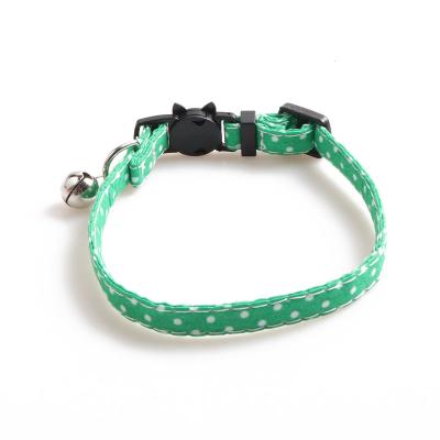 China Viable Amazon Hot Sale Pet Collar Cat Wave Point Collar With Bell Button Puppy Collar Pet Rope Supplies for sale