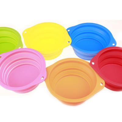 China Candy Collapsible Collapsible Dog Bowl Collapsible Pet Bowl 6 Colors Feeding Factory Direct Selling for sale