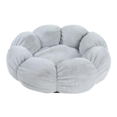 China Waterproof Soft Round Winter Flower Bed Pet Plush Cat Nest Cat Nest Four Seasons Universal Dog Kennel for sale