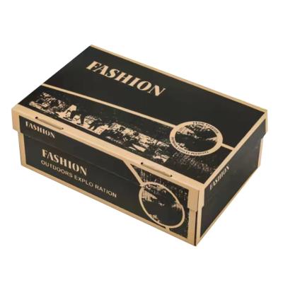 China Recycled Materials Shoe Boxes Luxury Kraft Paper Corrugated Sneaker Shoe Box With Logo Custom Shoe Boxes for sale