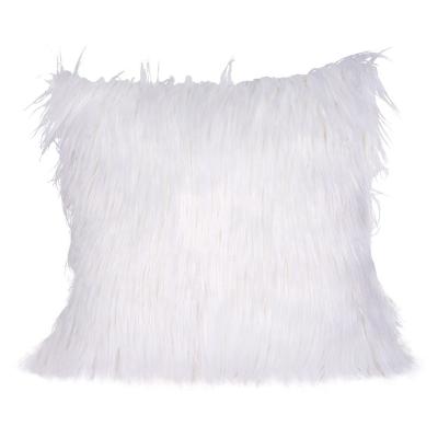 China Non-Toxic High Quality Non-Toxic Outdoor Home Long Square Sofa Decorative Custom White Fur Cushion Cover for sale