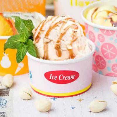 China 10oz 300ml ice cream logo aseptic wholesale disposable paper cup printed paper cup for 10oz ice cream for sale