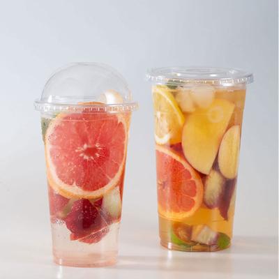 China Plastic cups 22oz 22oz 700ml customization logo pp 95mm single wall disposable plastic cup bubble tea juice cup for sale