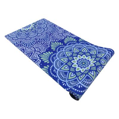 China 1830*660*1.5mm Suede Rubber Yoga Mat With Printing Fashion Non Slip Mat For Fitness Gymnastics Mat for sale