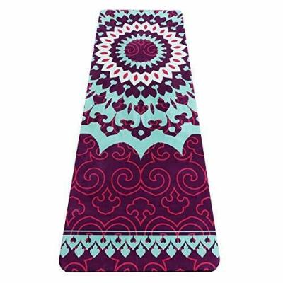 China Suede+rubber 5mm 183*62cm Hand-Dyed Comfortable High Quality Pad Fitness Mat Widened Pilates Natural Suede Tape Yoga Anti-Slip for sale