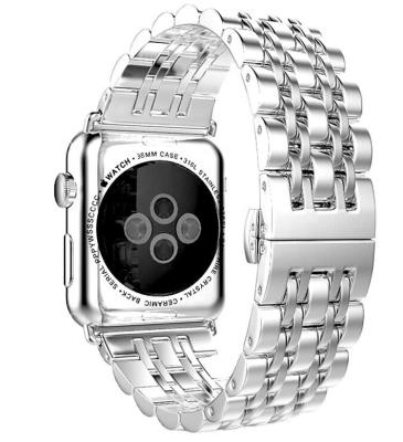 China Wholesale Luxury For Apple Watch Strap 40mm 41mm 42mm 44mm 45mm 49mm For iwatch8 7 6 5 4 Replacement Solid Stainless Steel Watch Band for sale