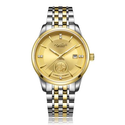 China Top Ten 24K Gold MIGE Business Men's Waterproof Luminous Watch Unisex Mechanical Automatic Cavity Watch for sale