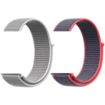 China Nylon Fabric Sport Loop Band Replacement For Apple Watch Bands Series 3/4/5/6/SE/7/8/Ultra Woven Wrist Strap For Apple iWatch for sale