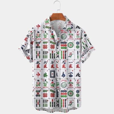 China Anti-pilling mahjong brand shirt advertising shirt factory wholesale custom new summer shirt design for sale