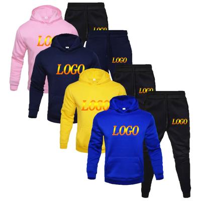 China Factory Direct Wholesale Retail Men's Breathable Fleece Hoodie Set Casual Custom Logo Hooded Sweatshirt Fashion Set Set for sale