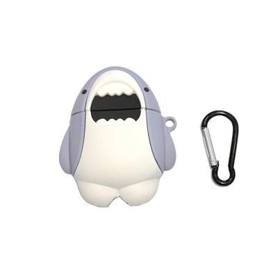 China Retro Cute Great White Shark Earphone Cover For Airpods 1/2/3/pro Protective Case Wireless Bluetooth Headset Anti-drop Shell for sale