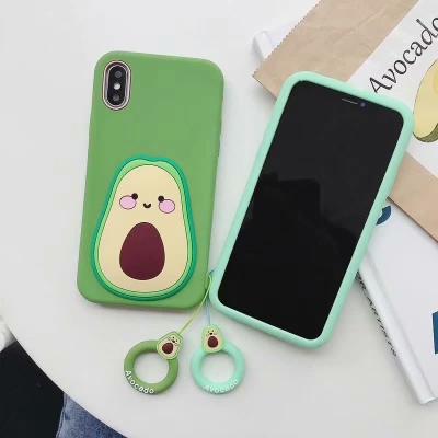 China 3D Avocado Cell Phone Case Shockproof Purse For iPhone 12 New Mobile Case For iPhone 12 6.7 Cross - Creative Body Phone Case Wallet for sale