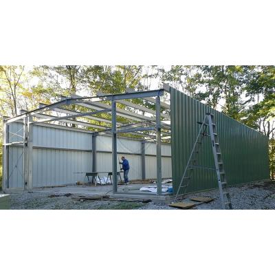 China Jiangsu House Steel Structure Construction Steel Decking Cabin Home 20 x 20 Steel Fabricated Mini Garage Homes for sale