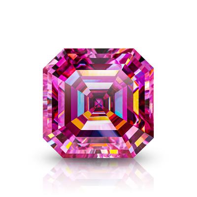 China Color Play Or Fire AuGain Gem Pink Loose Moissanite Gemstone For Jewelry Support Gra Certified Original Color for sale