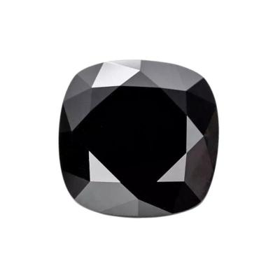 China Color Play Or Fire Hot Sale Handmade High Quality Black Cushion Cut Loose Gemstone Moissanite Diamond for sale