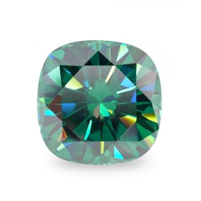 China AuGain Wholesale Price Natural Green Moissanite Color Play Or Fire Loose Colored Moissanite Stones for sale