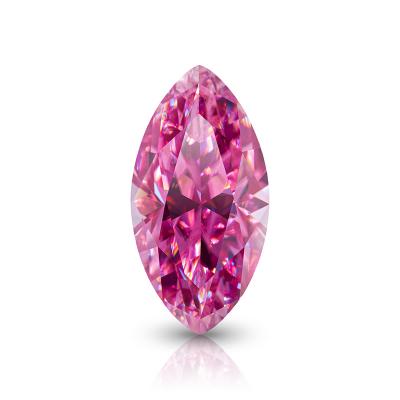 China Fire Wholesale Moissanite Stone Marquise Shape Electroplated Plated Pink Custom Color Set or Price Per Carat for sale