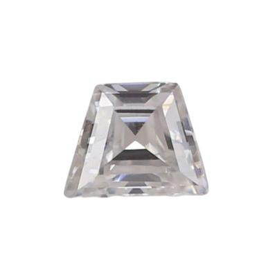 China Wholesale Price D GH IJ VVS1 High Quality White E-F Color Play or Fire Trapezoid Cut Loose Gemstone Moissanite Diamond for sale