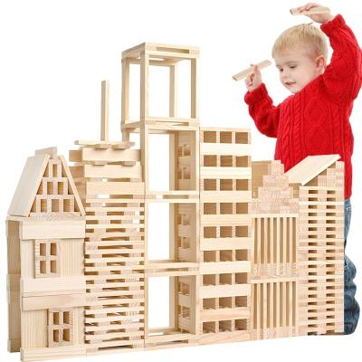 China Wooden Building Toy Wooden Montessori Educational Toys DIY Constructor Kids Puzzle Building Block Early Education Toys for sale