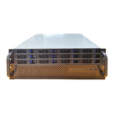 China With Fan ED412H-Q1 Short Depth 400mm 12 Bay Hot Swap 4U Rackmount Chassis for sale