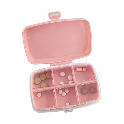 China Mini Portable Plastic Pill Box Medicine Case Pill Organizer For Diary And Travel Use 104*77*31mm for sale