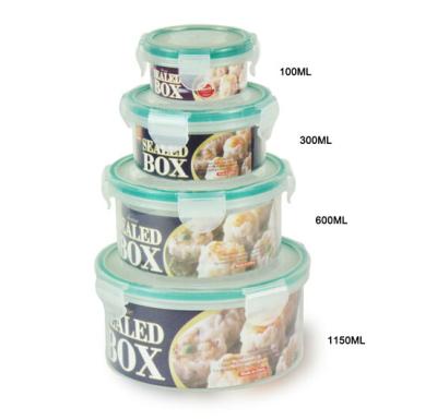 China Freshness Keeping Round Plastic Kitchenware Airtight Food Container With Lock And Lock for sale