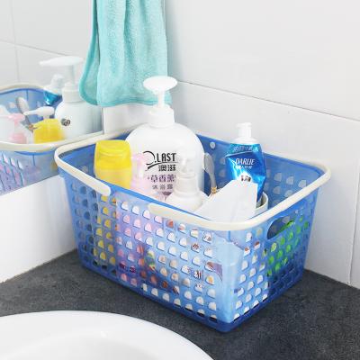 China Sustainable Supermarket Plastic Vegetable Basket , Mini Basket With Handle for sale