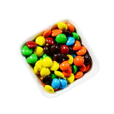 China Wholesale Snacks Rainbow Candy Bulk Colorful Chocolate Beans For Student Piece for sale