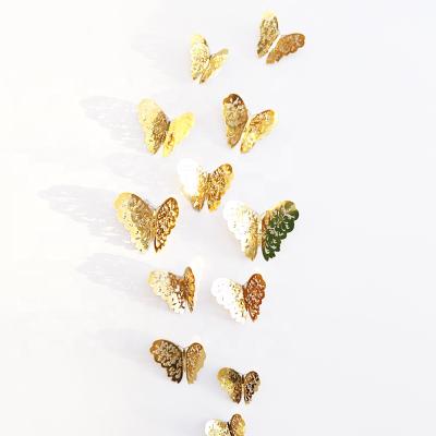 China Paper butterfly hanging 8 CM / 10CM /12 cm paper butterflies 3d wedding party decoration each 4 pcs for sale