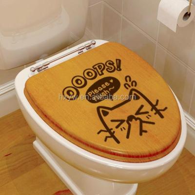 China Small Decorative Sticker Cat Toilet Sticker for sale