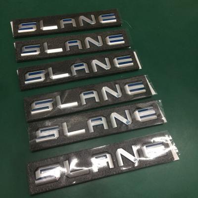 China 3D Body Stickers Factory Customized Chrome Logo With Foam Template And Adhesive On The Back for sale