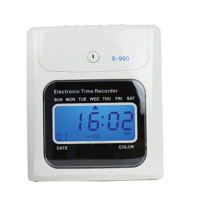 China Newest LCD display ABS/PVC calendar display high quality digital electronic punched card date digital time clock for sale