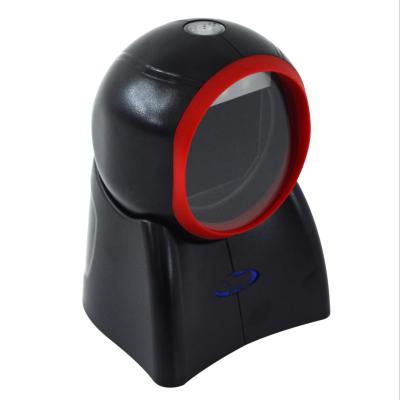 China desktop type 1D 2d laser scanner barcode scanner factory price retail red LED new DC5V+/-5% 1280*800 Usb,COM A4 for sale