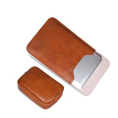 China Environmental PU Leather Color Brown - Ultrathin Laptop Sleeves For MacBook 14