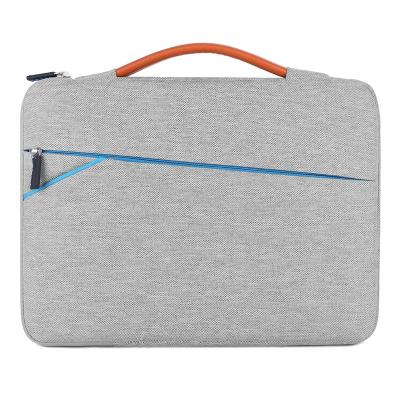 China Light Gray Multifunctional Portable MacBook Liner Waterproof Nylon Bag 15 Inch For Notebook iPad Flat Bag Slim Laptop Handbags 14 16Inch for sale