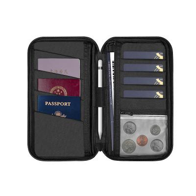 China Business Style RFID Passport Bag Single Shoulder Messenger Waterproof Multi Book Passport Book Waterproof Cell Phone Case Wallet Storage Card Slot for sale