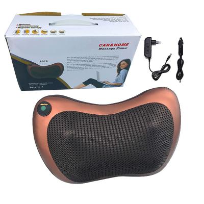 China 8 Massage Balls Car Home Use Electric Back Roll Shiatsu Pillow Massage Cushion Neck Body Kneading Passionate Massager for sale