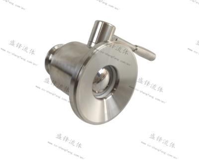 China General ShengFeng Sanitary Stainless Steel 304 316L Non Retention Bottom Ball Valve for sale